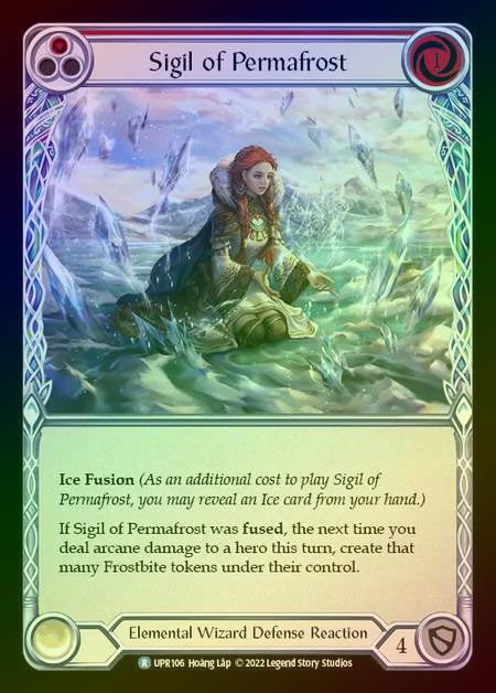 【RF】[Elemental Wizard] Sigil of Permafrost [UPR106-R] (red) Rainbow Foil