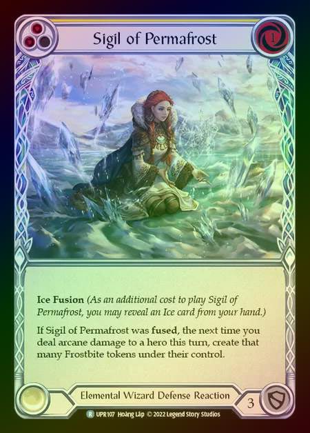 【RF】[Elemental Wizard] Sigil of Permafrost [UPR107-R] (yellow) Rainbow Foil
