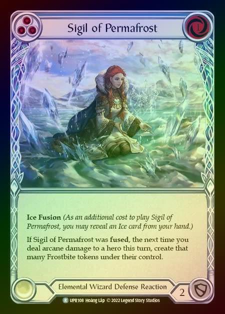 【RF】[Elemental Wizard] Sigil of Permafrost [UPR108-R] (blue) Rainbow Foil