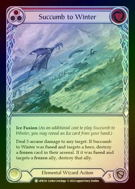 【RF】[Elemental Wizard] Succumb to Winter [UPR110-R] (red) Rainbow Foil