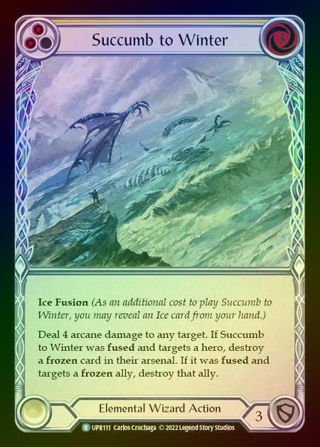 【RF】[Elemental Wizard] Succumb to Winter [UPR111-R] (yellow) Rainbow Foil