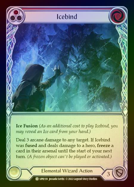 【RF】[Elemental Wizard] Icebind [UPR119-C] (red) Rainbow Foil