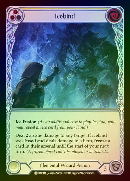 【RF】[Elemental Wizard] Icebind [UPR120-C] (yellow) Rainbow Foil