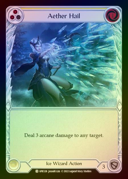 【RF】[Ice Wizard] Aether Hail [UPR128-C] (yellow) Rainbow Foil