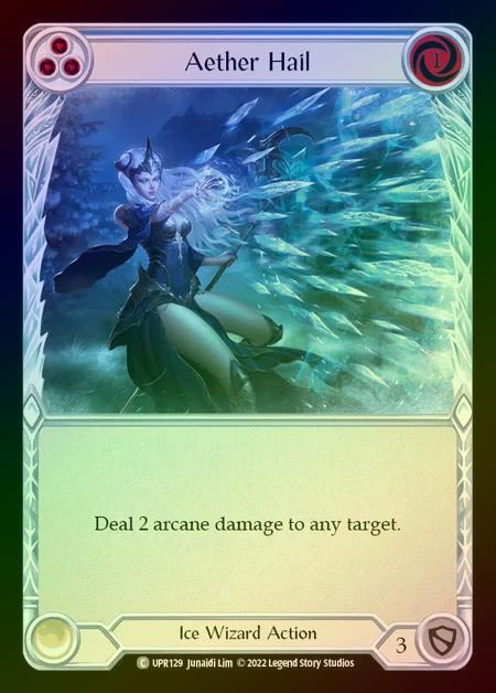 【RF】[Ice Wizard] Aether Hail [UPR129-C] (blue) Rainbow Foil
