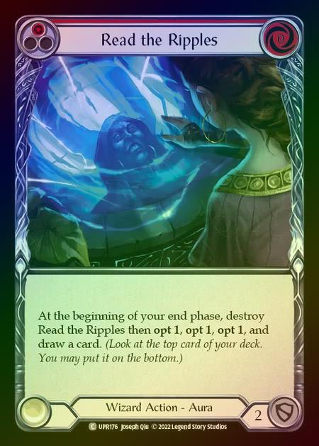 【RF】[Wizard] Read the Ripples [UPR176-C] (red) Rainbow Foil