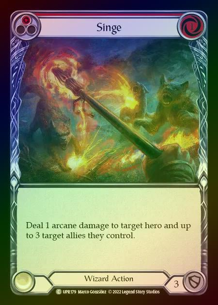 【RF】[Wizard] Singe [UPR179-C] (red) Rainbow Foil