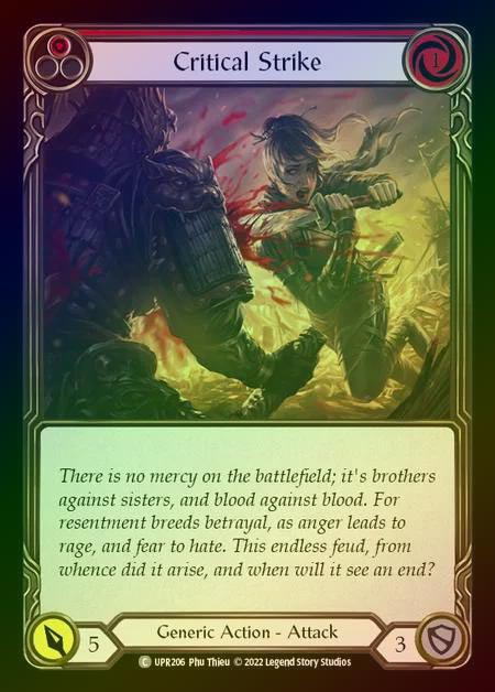 【RF】[Generic] Critical Strike [UPR206-C] (red) Rainbow Foil