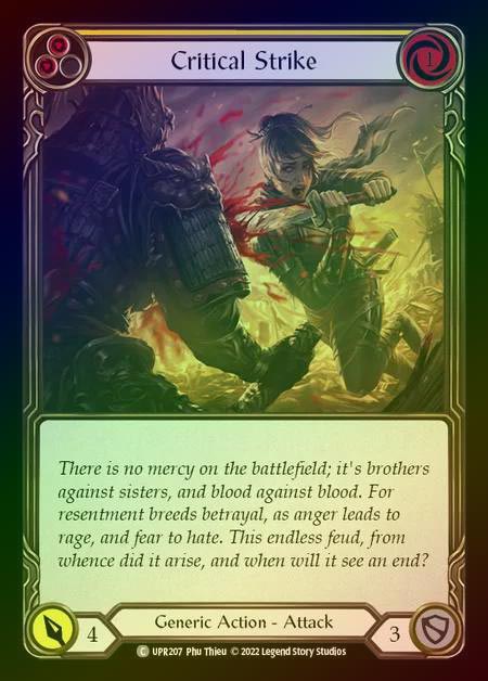 【RF】[Generic] Critical Strike [UPR207-C] (yellow) Rainbow Foil