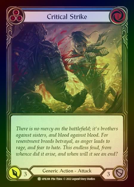 【RF】[Generic] Critical Strike [UPR208-C] (blue) Rainbow Foil