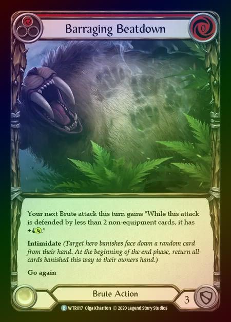 【RF】[Brute] Barraging Beatdown [U-WTR017-R] (red) Rainbow Foil