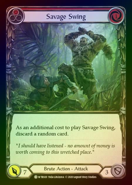 【RF】[Brute] Savage Swing [U-WTR020-C] (red) Rainbow Foil