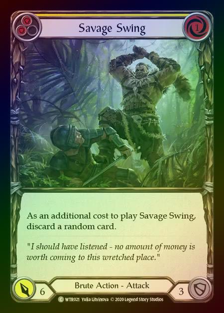 【RF】[Brute] Savage Swing [U-WTR021-C] (yellow) Rainbow Foil