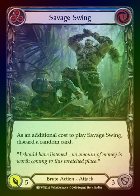 【RF】[Brute] Savage Swing [U-WTR022-C] (blue) Rainbow Foil