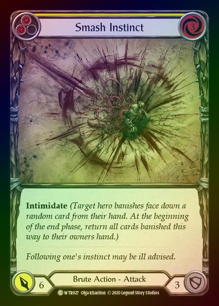 【RF】[Brute] Smash Instinct [U-WTR027-C] (yellow) Rainbow Foil