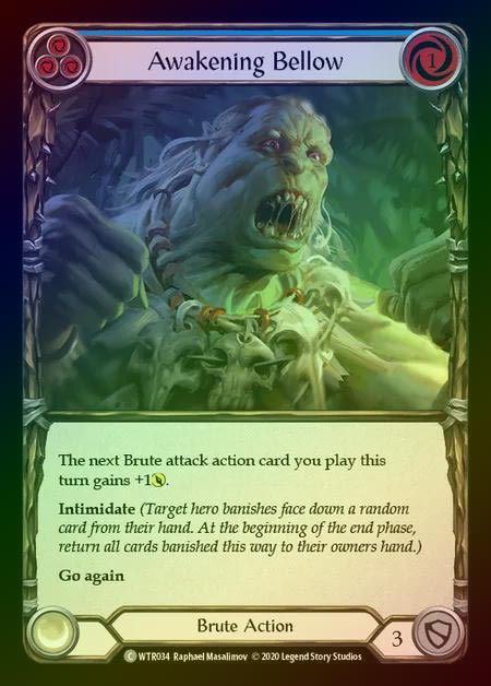 【RF】[Brute] Awakening Bellow [U-WTR034-C] (blue) Rainbow Foil