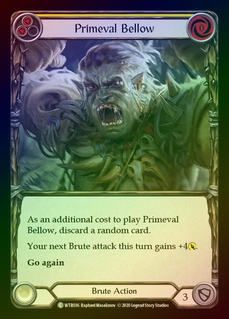 【RF】[Brute] Primeval Bellow [U-WTR036-C] (yellow) Rainbow Foil