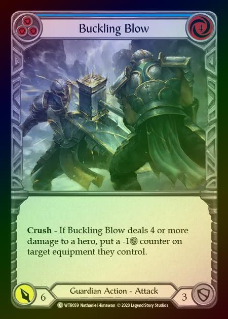 【RF】[Guardian] Buckling Blow [U-WTR059-C] (blue) Rainbow Foil