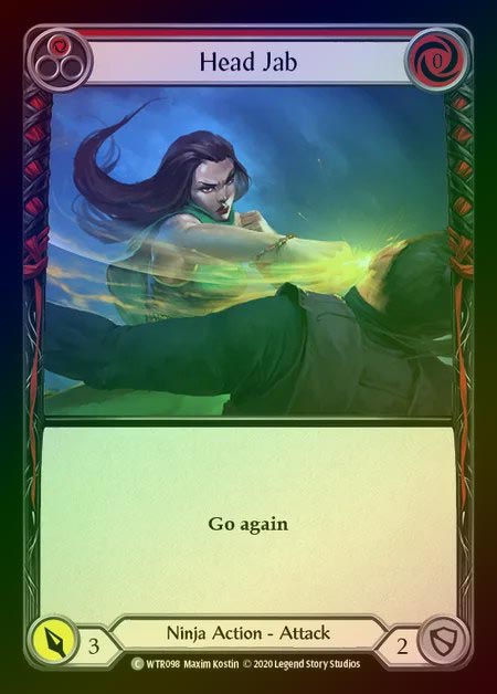 【RF】[Ninja] Head Jab [U-WTR098-C] (red) Rainbow Foil
