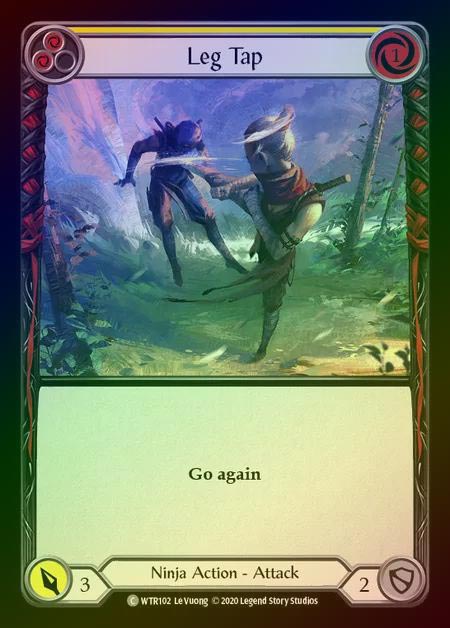 【RF】[Ninja] Leg Tap [U-WTR102-C] (yellow) Rainbow Foil