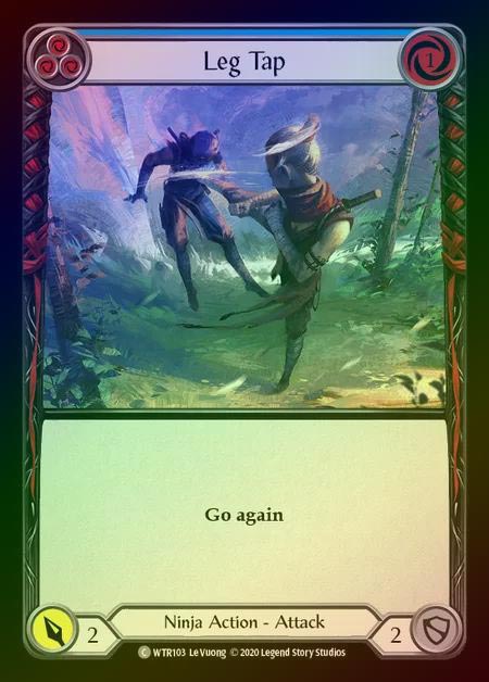 【RF】[Ninja] Leg Tap [U-WTR103-C] (blue) Rainbow Foil