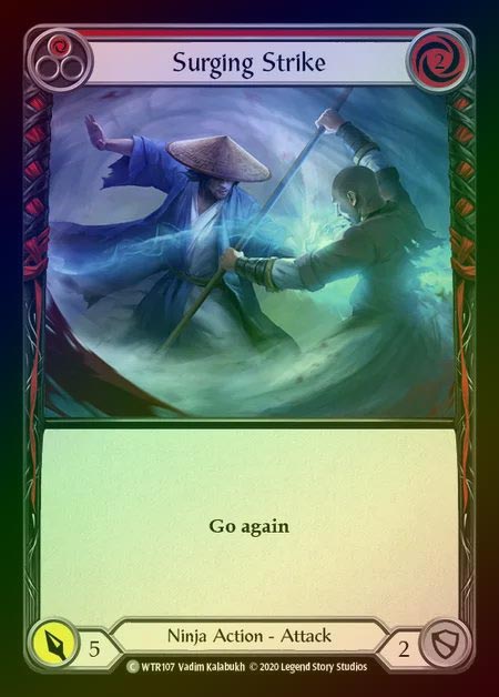 【RF】[Ninja] Surging Strike [U-WTR107-C] (red) Rainbow Foil
