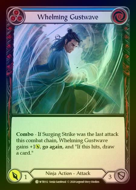 【RF】[Ninja] Whelming Gustwave [U-WTR112-C] (blue) Rainbow Foil