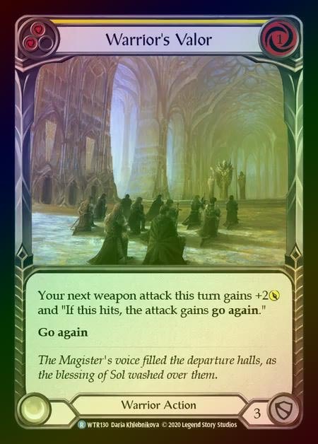 【RF】[Warrior] Warrior's Valor [U-WTR130-R] (yellow) Rainbow Foil