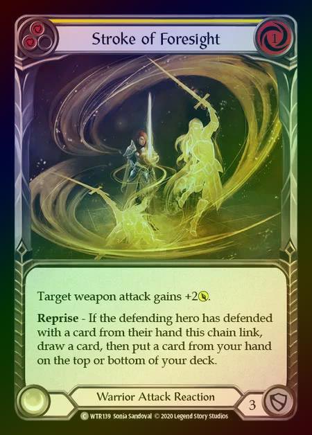 【RF】[Warrior] Stroke of Foresight [U-WTR139-C] (yellow) Rainbow Foil