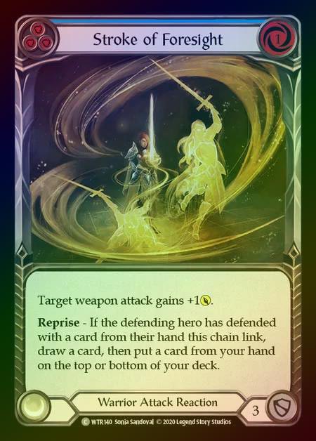 【RF】[Warrior] Stroke of Foresight [U-WTR140-C] (blue) Rainbow Foil