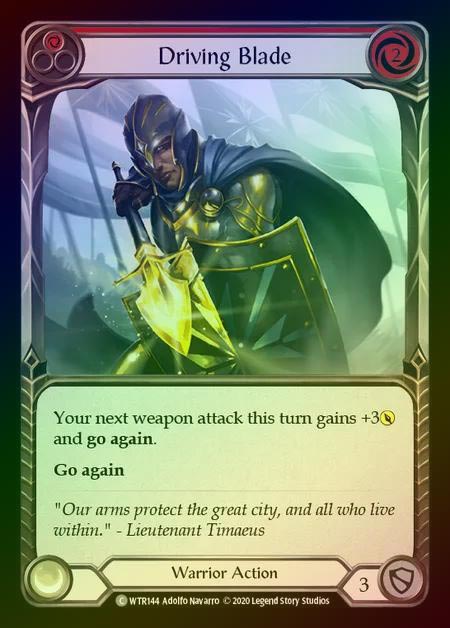 【RF】[Warrior] Driving Blade [U-WTR144-C] (red) Rainbow Foil