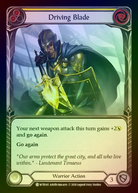 【RF】[Warrior] Driving Blade [U-WTR145-C] (yellow) Rainbow Foil