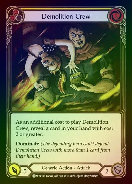 【RF】[Generic] Demolition Crew [U-WTR180-C] (yellow) Rainbow Foil