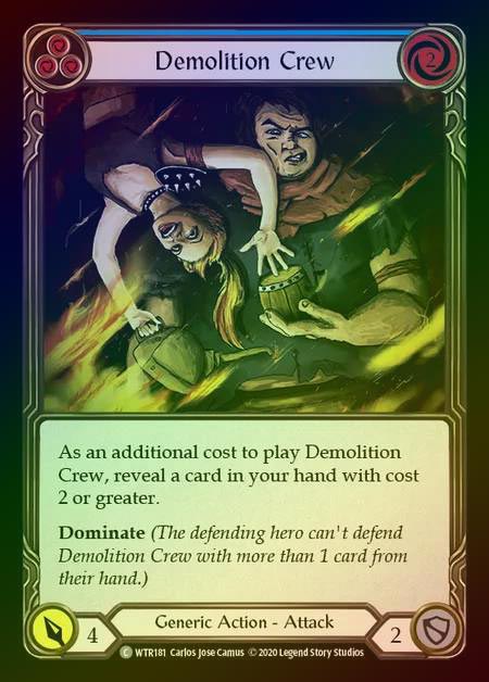 【RF】[Generic] Demolition Crew [U-WTR181-C] (blue) Rainbow Foil