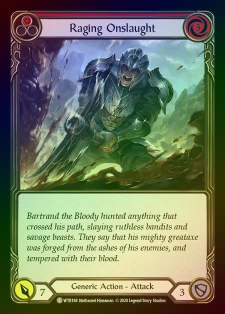 【RF】[Generic] Raging Onslaught [U-WTR188-C] (red) Rainbow Foil