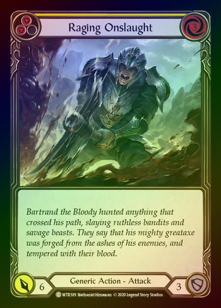 【RF】[Generic] Raging Onslaught [U-WTR189-C] (yellow) Rainbow Foil