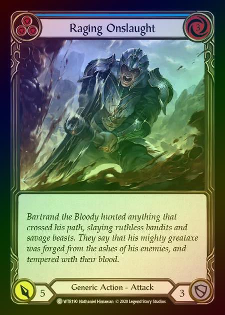 【RF】[Generic] Raging Onslaught [U-WTR190-C] (blue) Rainbow Foil