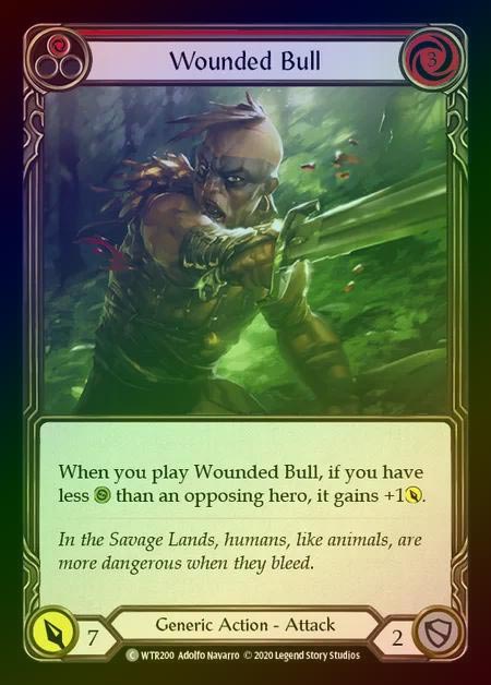 【RF】[Generic] Wounded Bull [U-WTR200-C] (red) Rainbow Foil