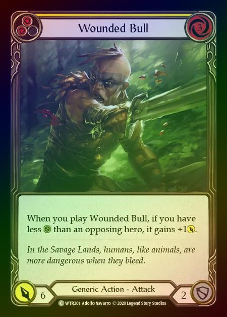 【RF】[Generic] Wounded Bull [U-WTR201-C] (yellow) Rainbow Foil