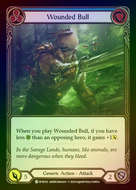 【RF】[Generic] Wounded Bull [U-WTR202-C] (blue) Rainbow Foil