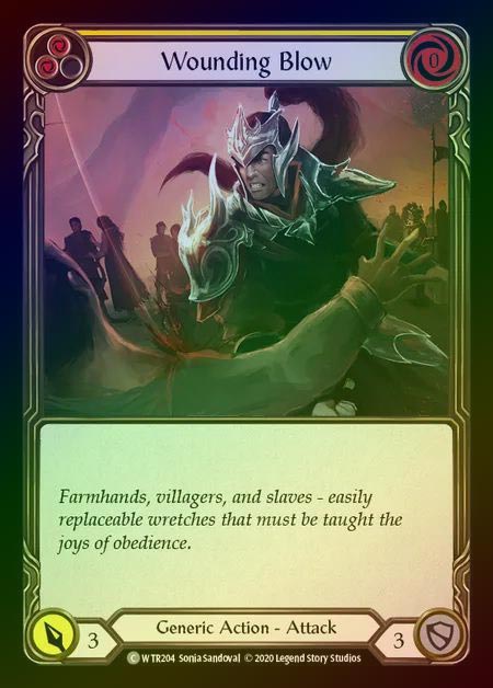 【RF】[Generic] Wounding Blow [U-WTR204-C] (yellow) Rainbow Foil