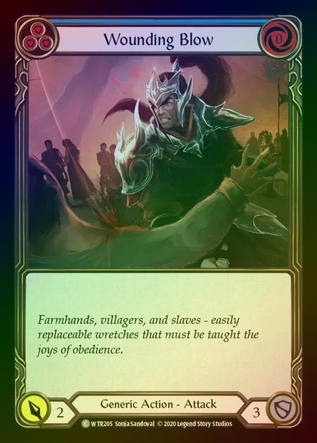 【RF】[Generic] Wounding Blow [U-WTR205-C] (blue) Rainbow Foil