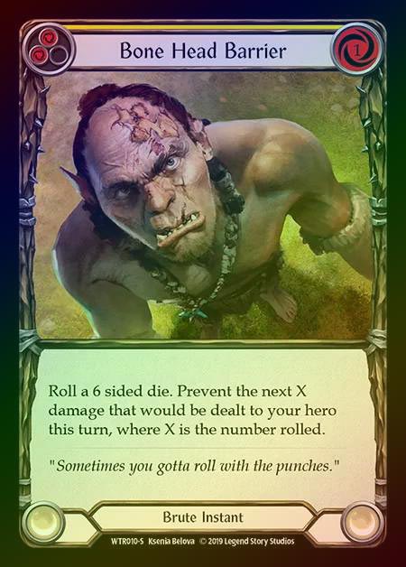 【RF】[Brute] Bone Head Barrier [1st-WTR010-S] Rainbow Foil
