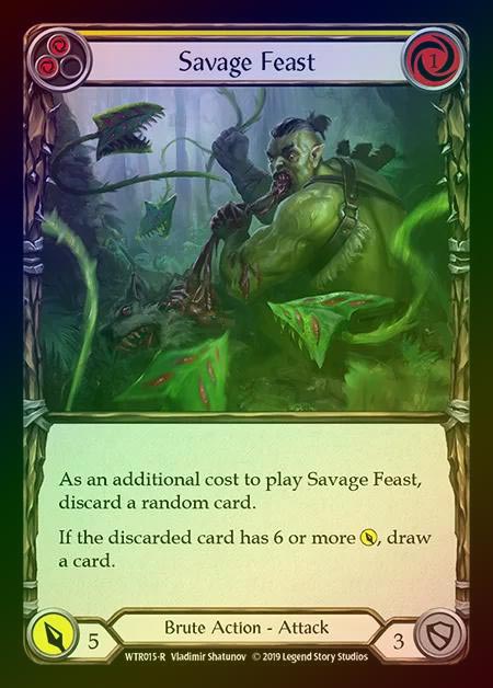 【RF】[Brute] Savage Feast (yellow) [1st-WTR015-R] Rainbow Foil