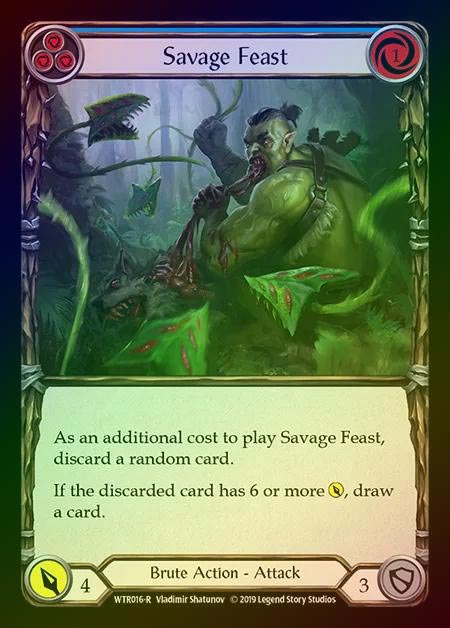 【RF】[Brute] Savage Feast (blue) [1st-WTR016-R] Rainbow Foil