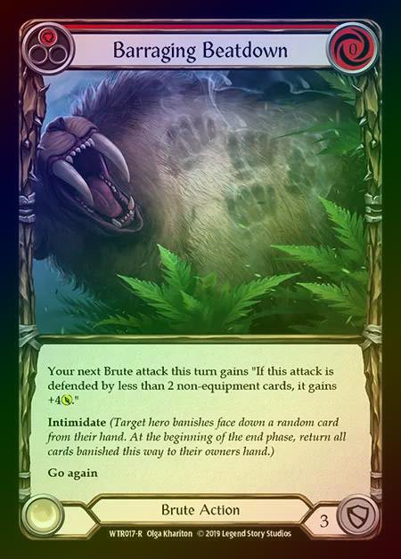 【RF】[Brute] Barraging Beatdown (red) [1st-WTR017-R] Rainbow Foil