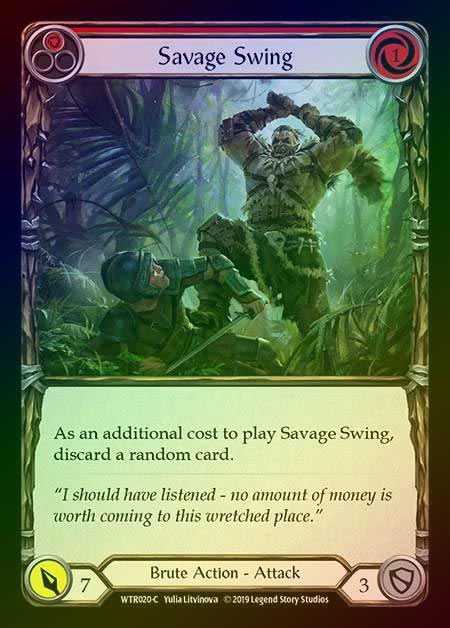 【RF】[Brute] Savage Swing (red) [1st-WTR020-C] Rainbow Foil