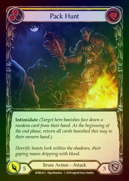 【RF】[Brute] Pack Hunt (yellow) [1st-WTR024-C] Rainbow Foil