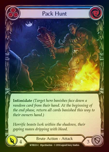 【RF】[Brute] Pack Hunt (blue) [1st-WTR025-C] Rainbow Foil