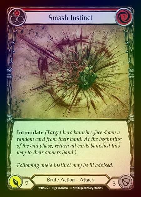 【RF】[Brute] Smash Instinct (red) [1st-WTR026-C] Rainbow Foil